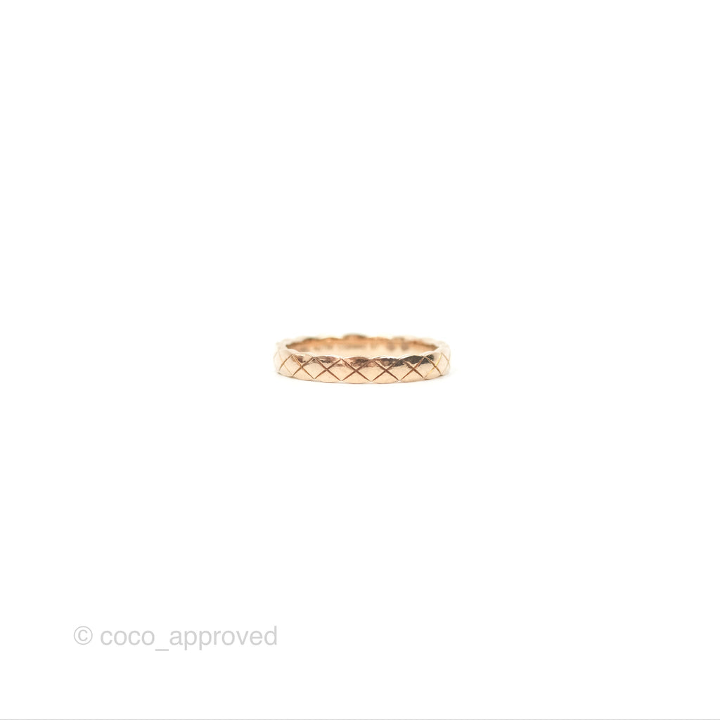 Chanel Coco Crush Ring 18K Beige Gold Size 57