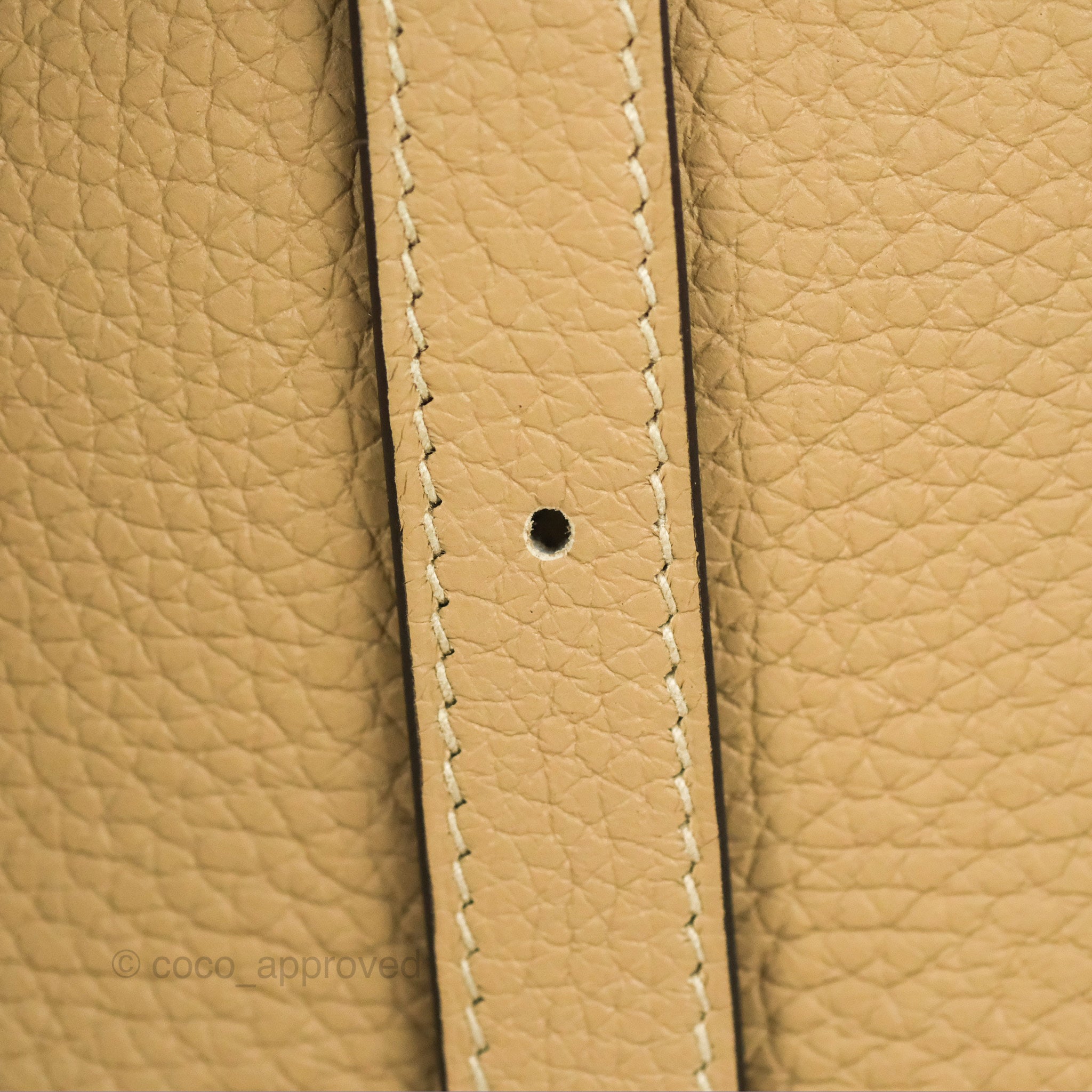 Hermes Halzan 25 Etoupe Bag Gold Hardware Clemence Leather – Mightychic