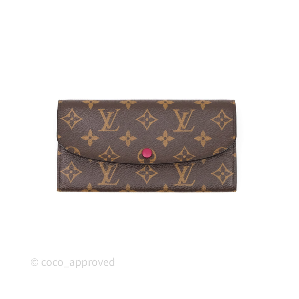 Louis Vuitton Emilie Wallet Monogram Canvas Fuchsia Pink