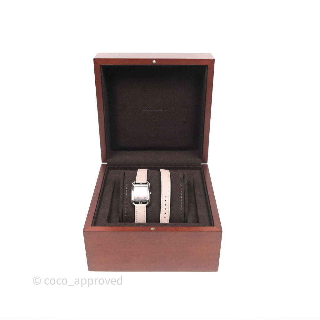 Hermès Cape Cod Steel Watch Glycine 4W Calfskin Strap