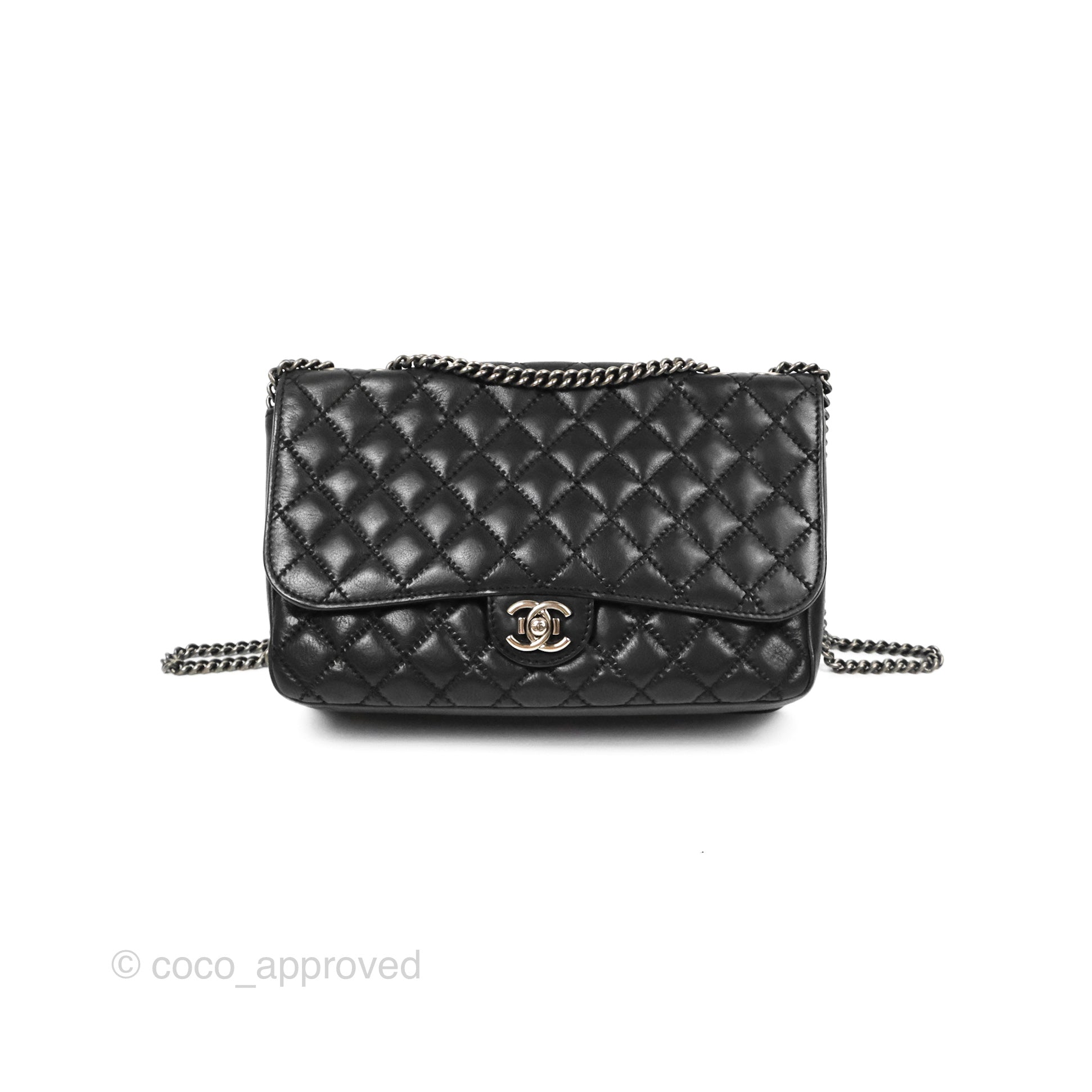 Chanel Flap Bag Quilted Black Soft Calfskin Ruthenium Hardware – Coco  Approved Studio
