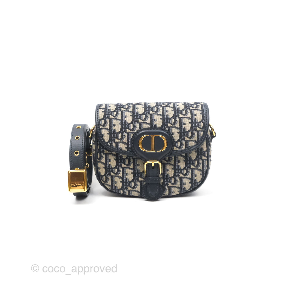 Dior Small Bobby Bag Blue Oblique Jacquard Canvas