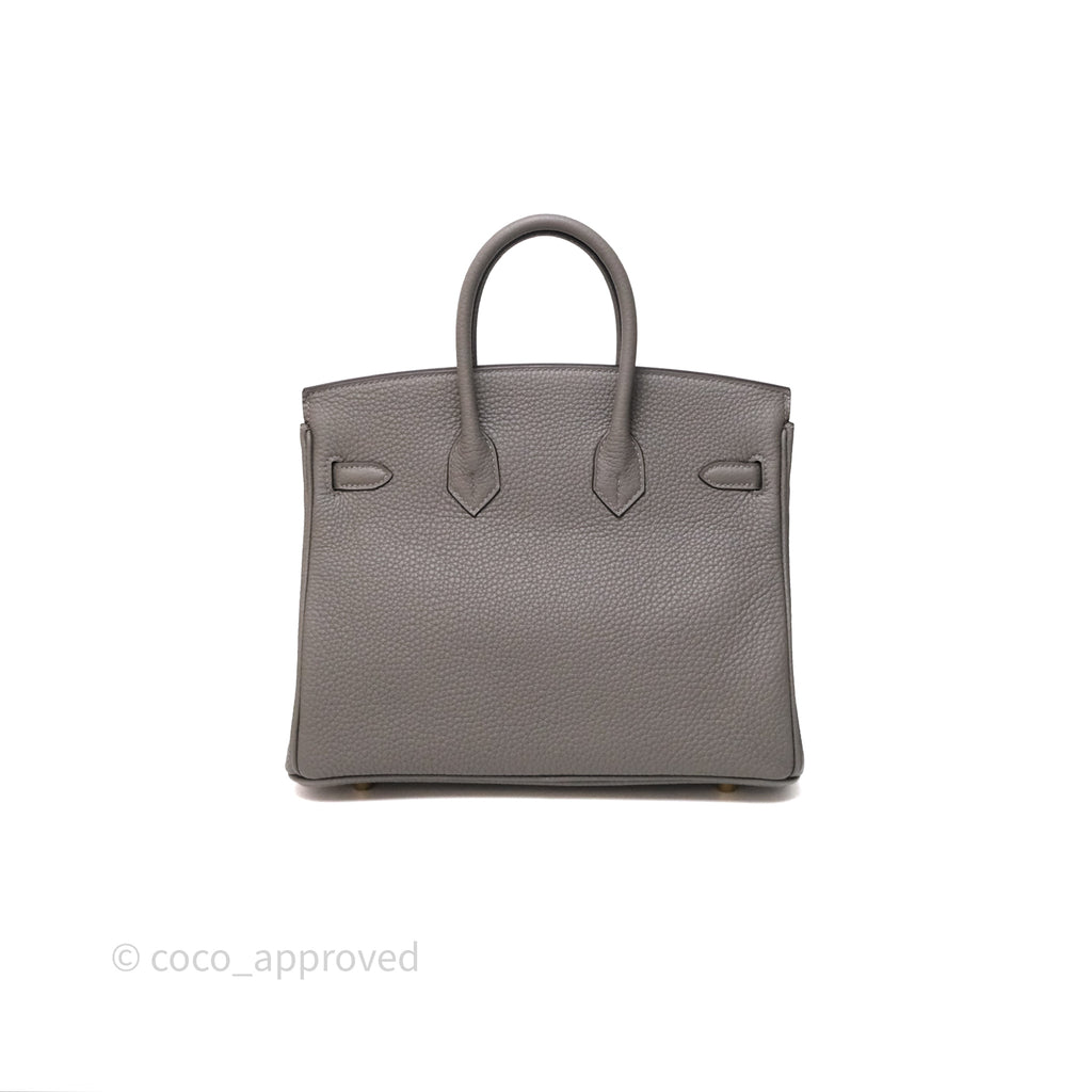 Hermès Birkin 25 Retourne Gris Meyer 0L Togo Gold Hardware