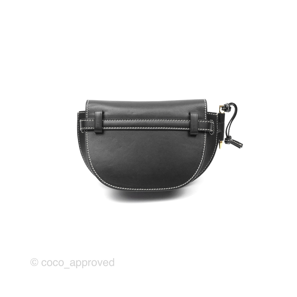 Loewe Mini Gate Dual Bag in Soft Calfskin Black