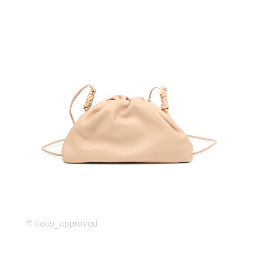 Bottega Veneta The Mini Pouch Calfskin Almond