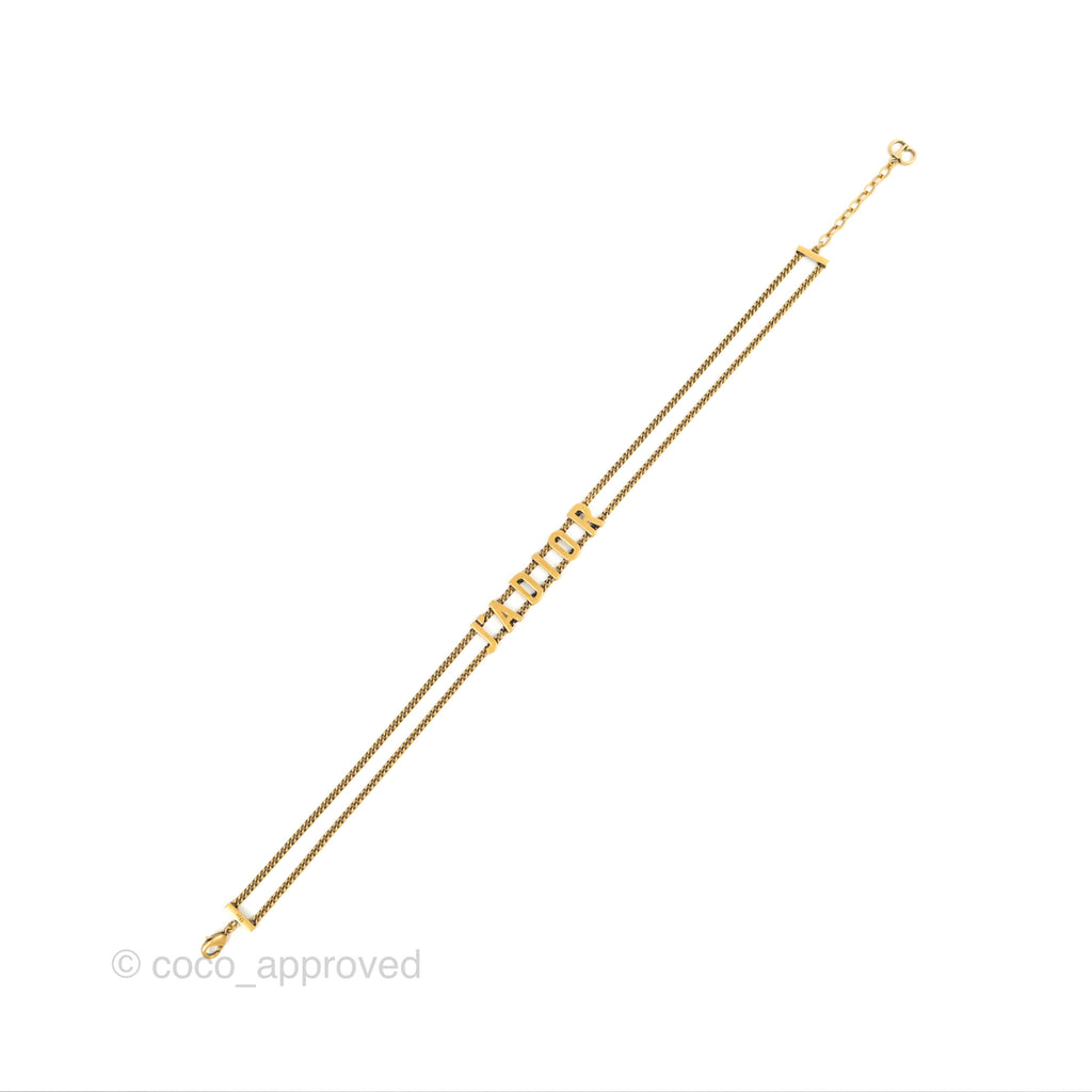 Christian Dior J'adior Chain Choker Necklace Gold Tone