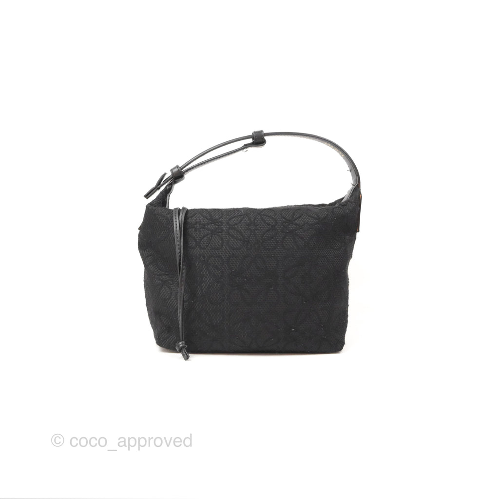Loewe Small Cubi bag in Anagram Jacquard & Calfskin Black