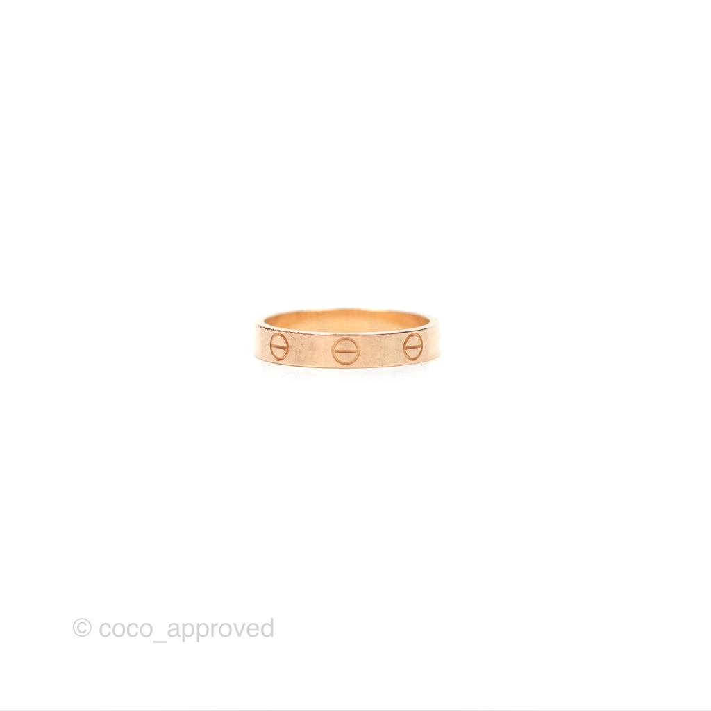 Cartier Love Wedding Band Ring Pink Gold 