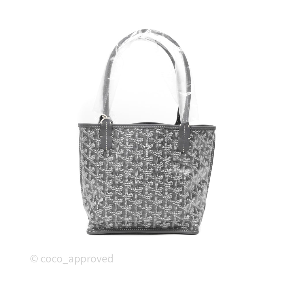 Goyard Anjou Mini Bag Goyardine Canvas Grey