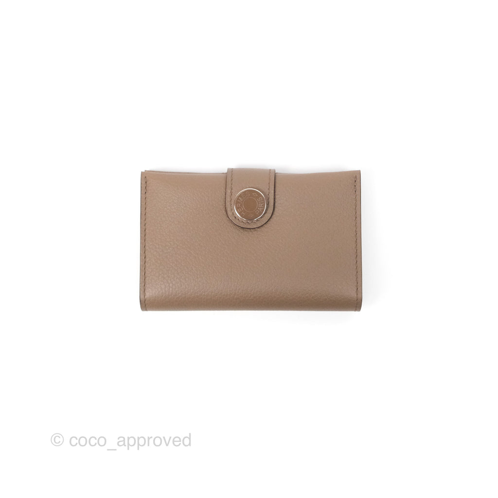 Hermès R.M.S Card Holder Etoupe Palladium Hardware