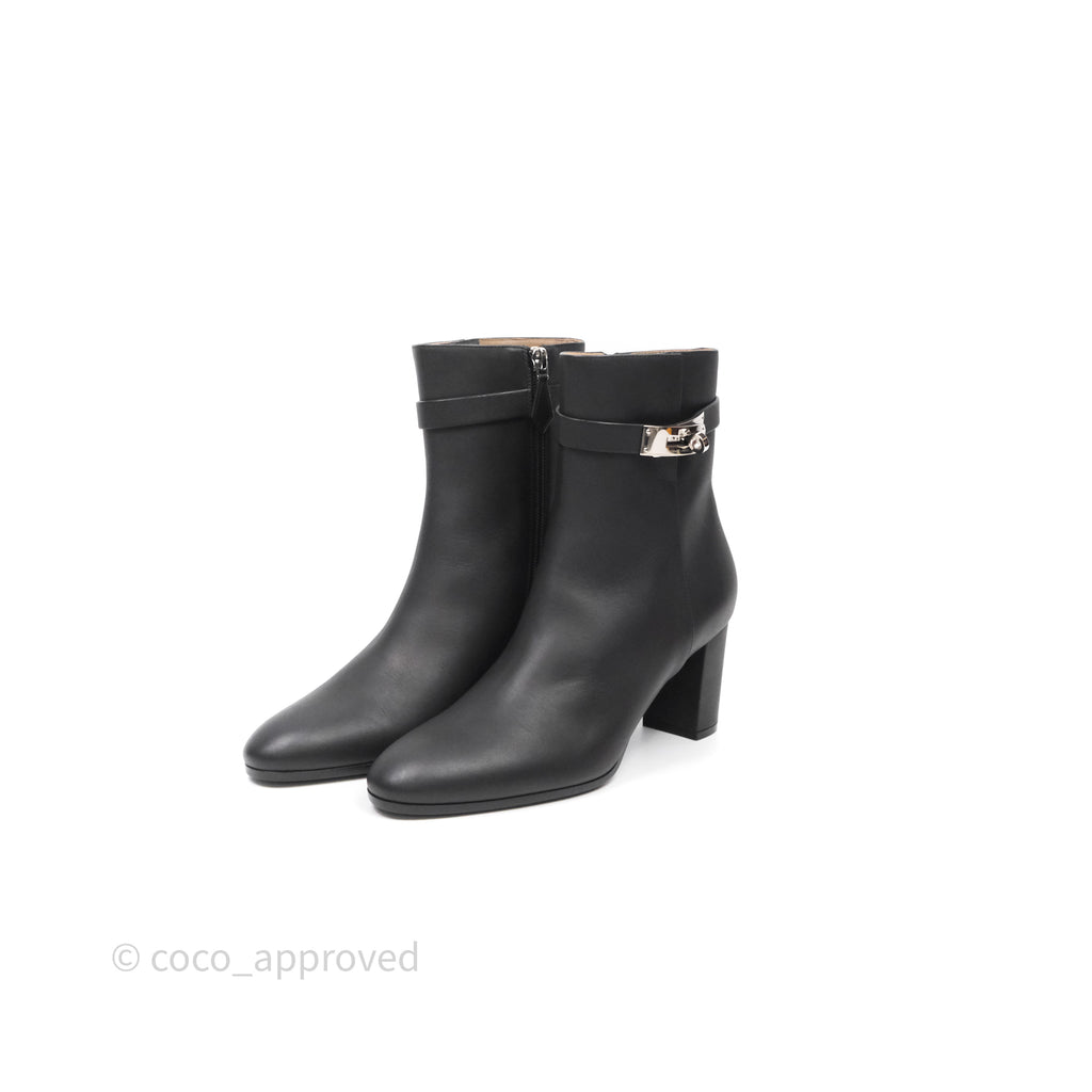 Hermes Saint Germain Ankle Boot Noir Size 39