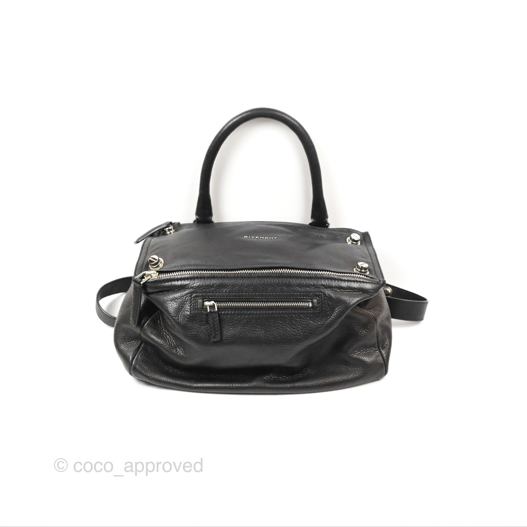 Givenchy Pandora Bag Black Grained Leather Silver Hardware