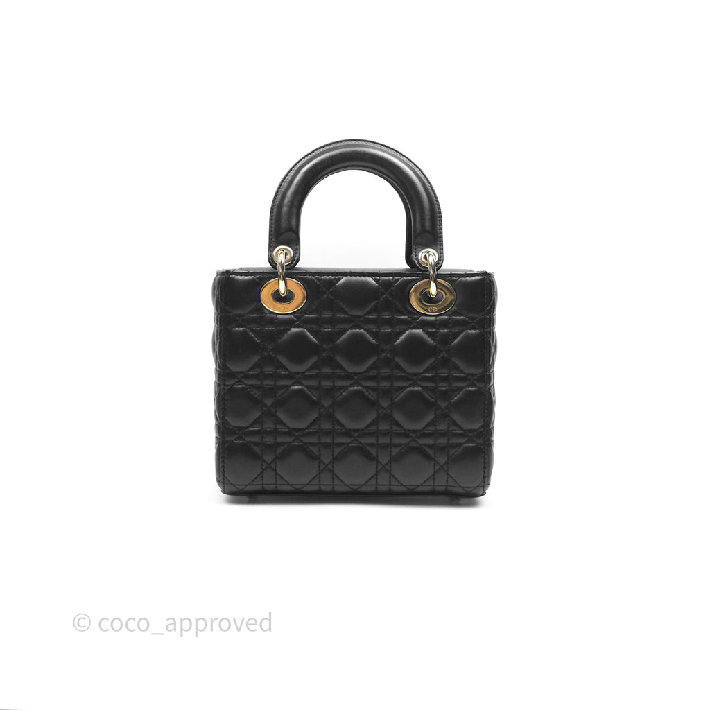 Christian Dior Small Lady Dior My ABCDior Black Cannage Lambskin
