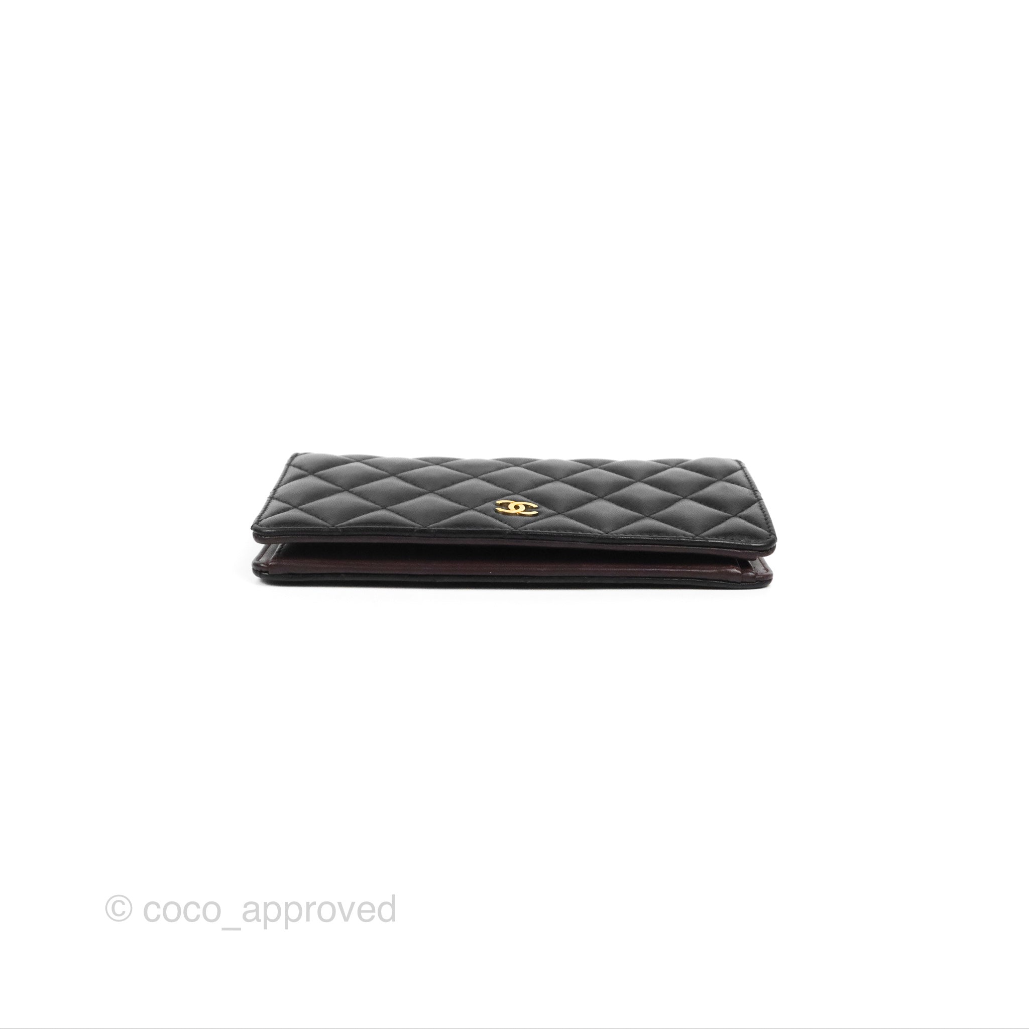 Chanel Classic Long Wallet Quilted Black Lambskin Gold Hardware – Coco  Approved Studio