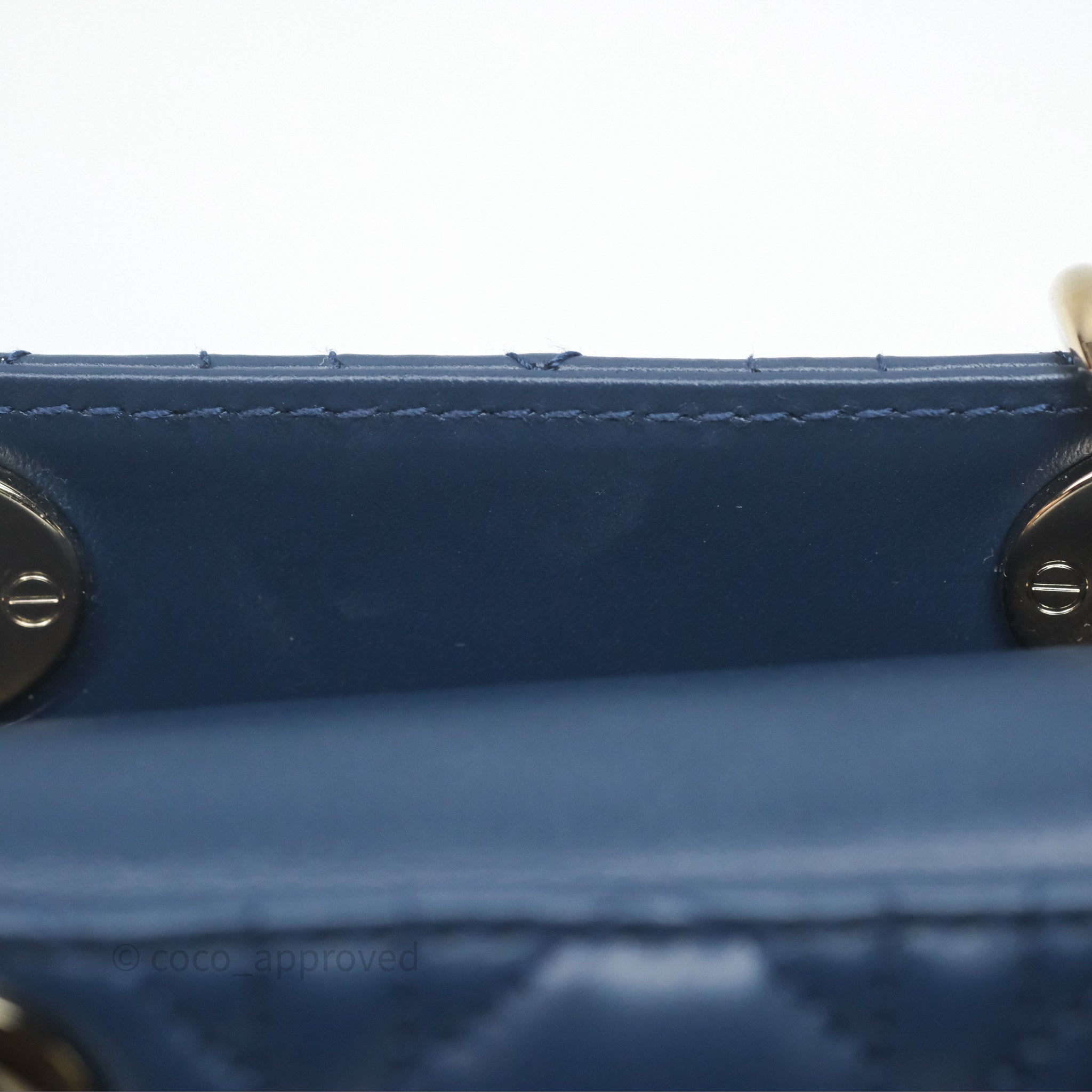 Christian Dior Medium Lady D-Joy Bag Deep Ocean Blue Cannage