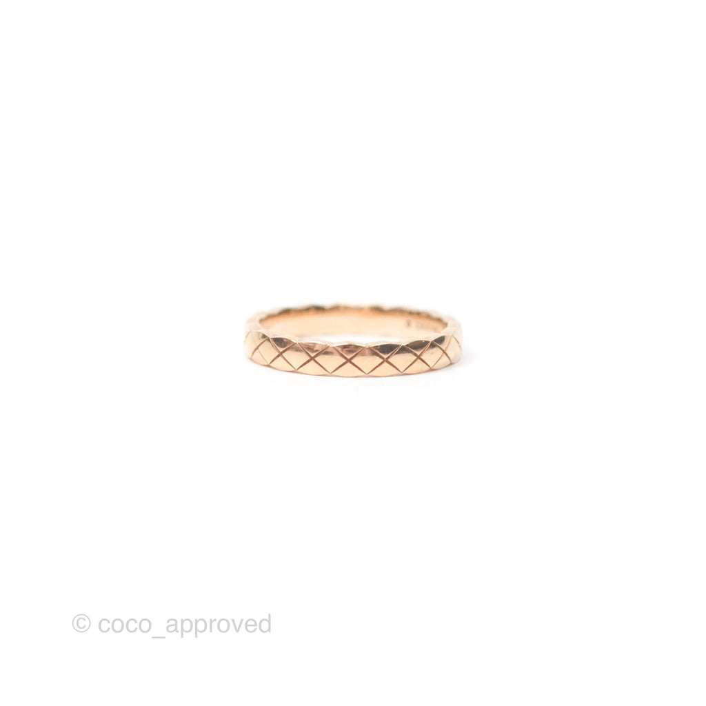 Chanel Coco Crush Ring 18K Beige Gold Size 55