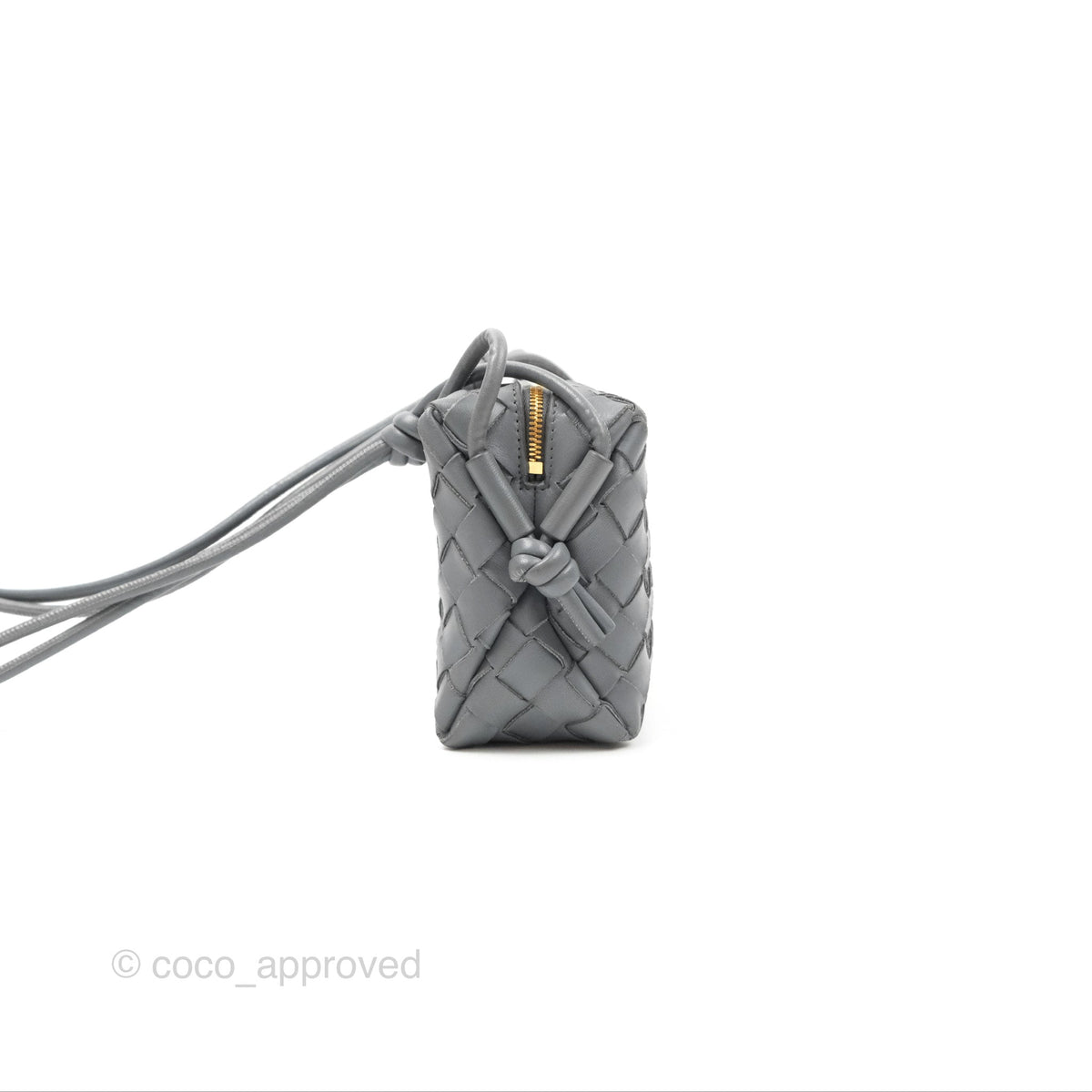 Bottega Veneta Mini Loop Camera Bag Intrecciato Lambskin Thunder – Coco ...