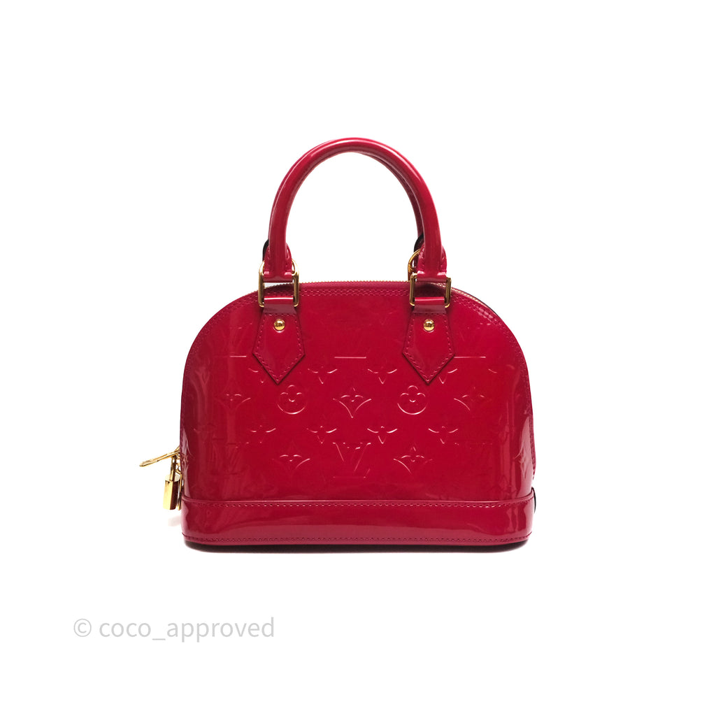 Louis Vuitton Alma BB Red Patent Gold Hardware
