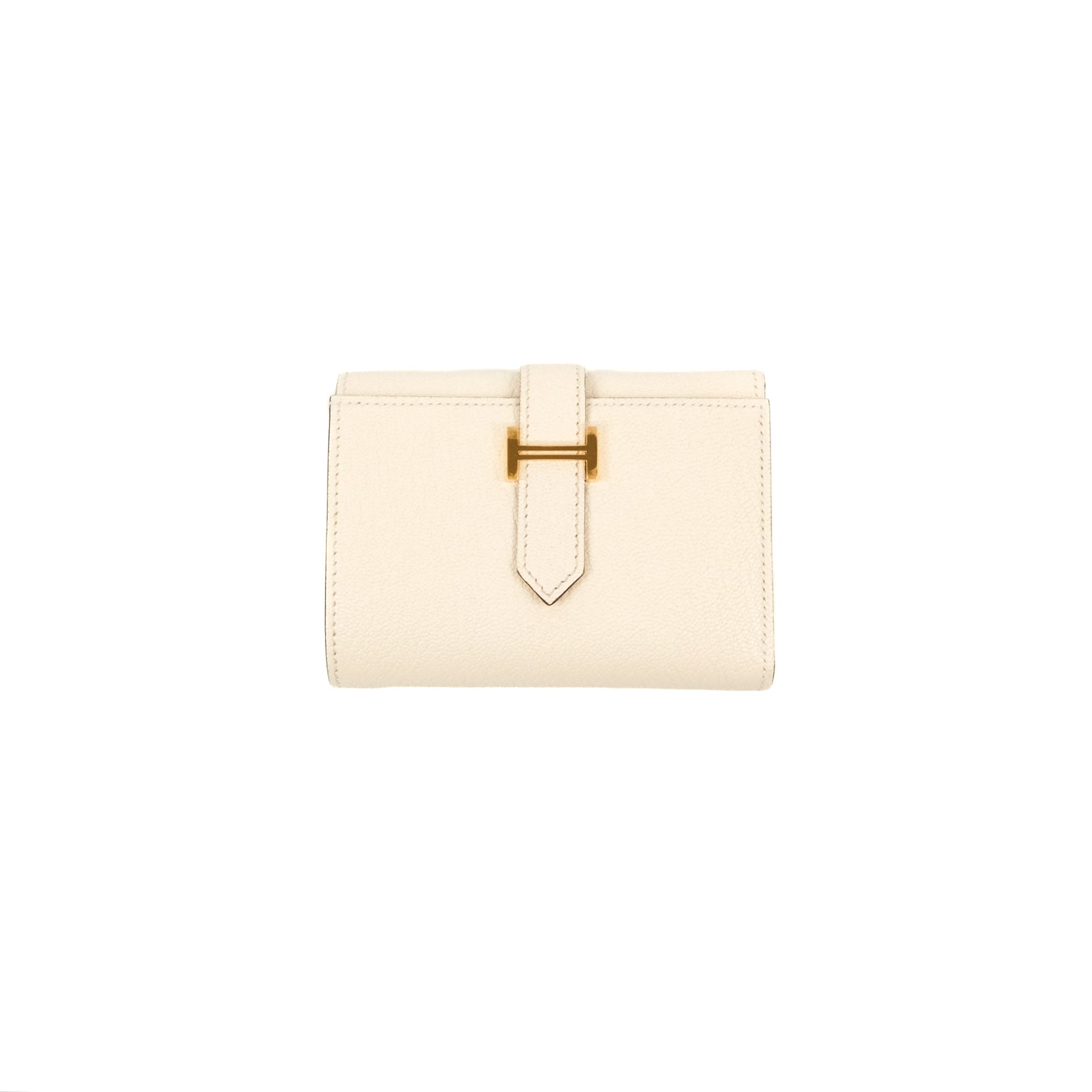 Hermes Bearn Trifold Compact Wallet Nata Epsom Gold Hardware – Coco ...