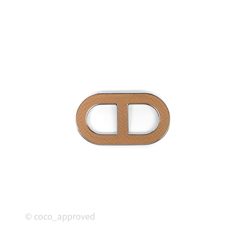 Hermès Chaine d'Ancre Brooch Epsom Palladium Hardware