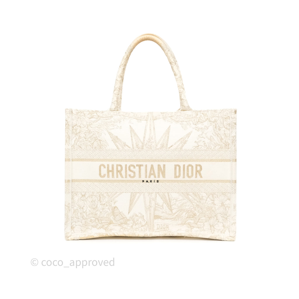 Dior Medium Book Tote Dior Rêve d'Infini Embroidery with Gold-Tone Metallic Thread