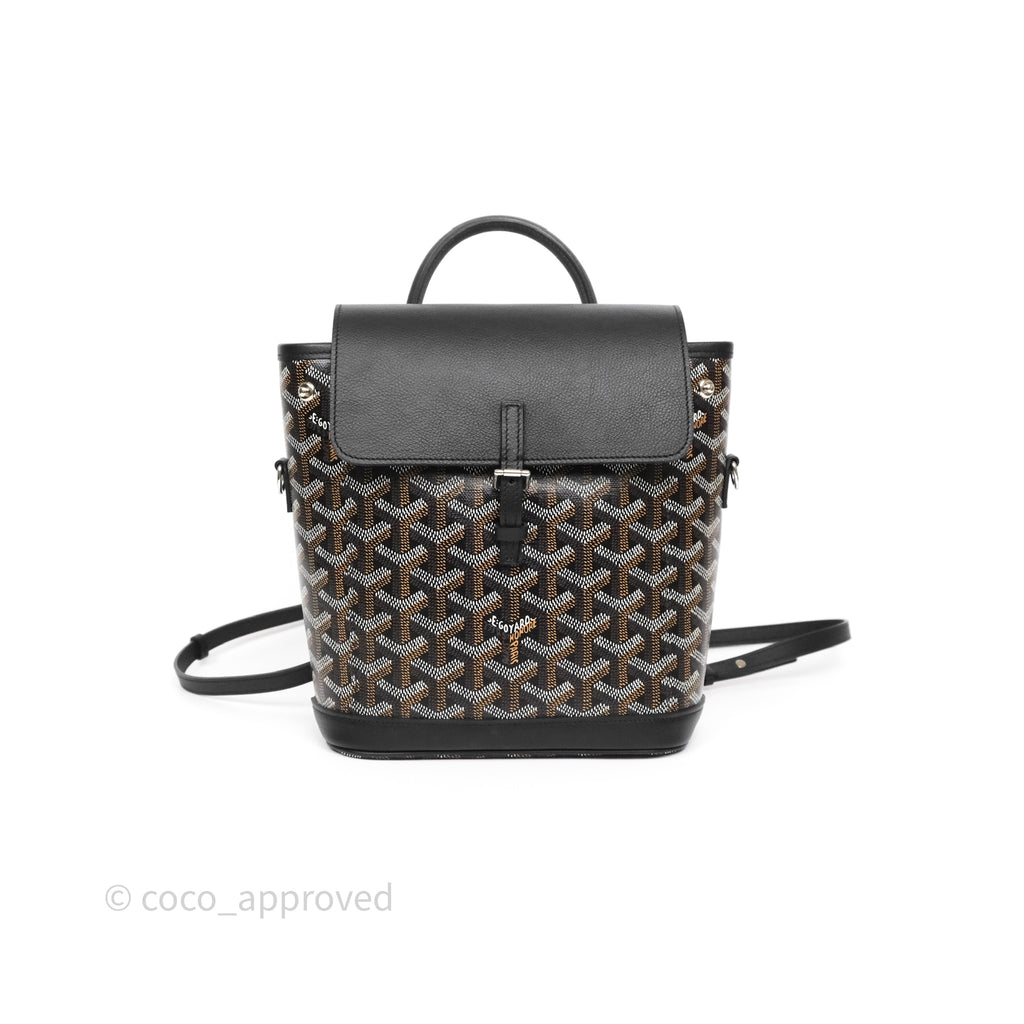 Goyard Mini Alpin Backpack Black Goyardine Calfskin