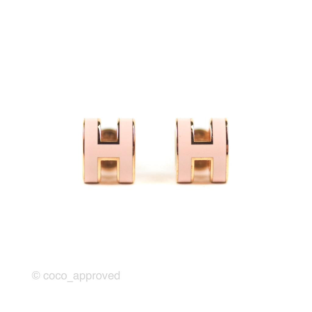 Hermès Mini Pop H Earrings Rose Gold Hardware