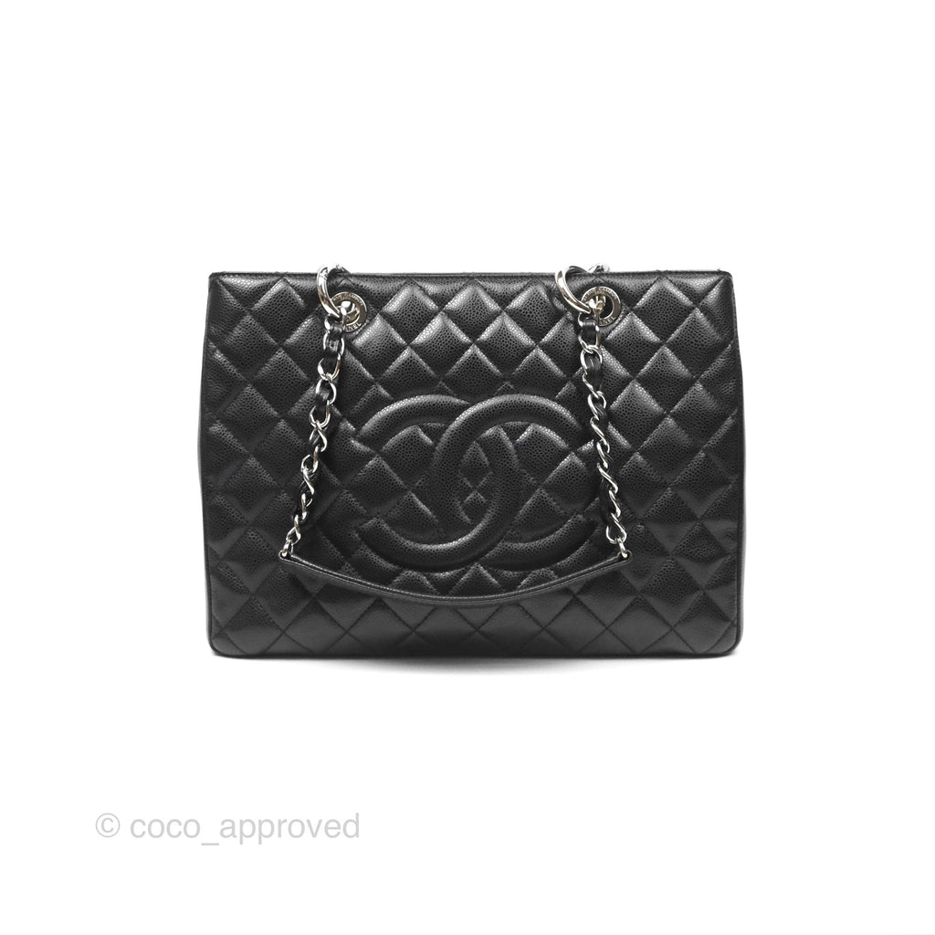 Chanel GST Black Caviar Silver Hardware