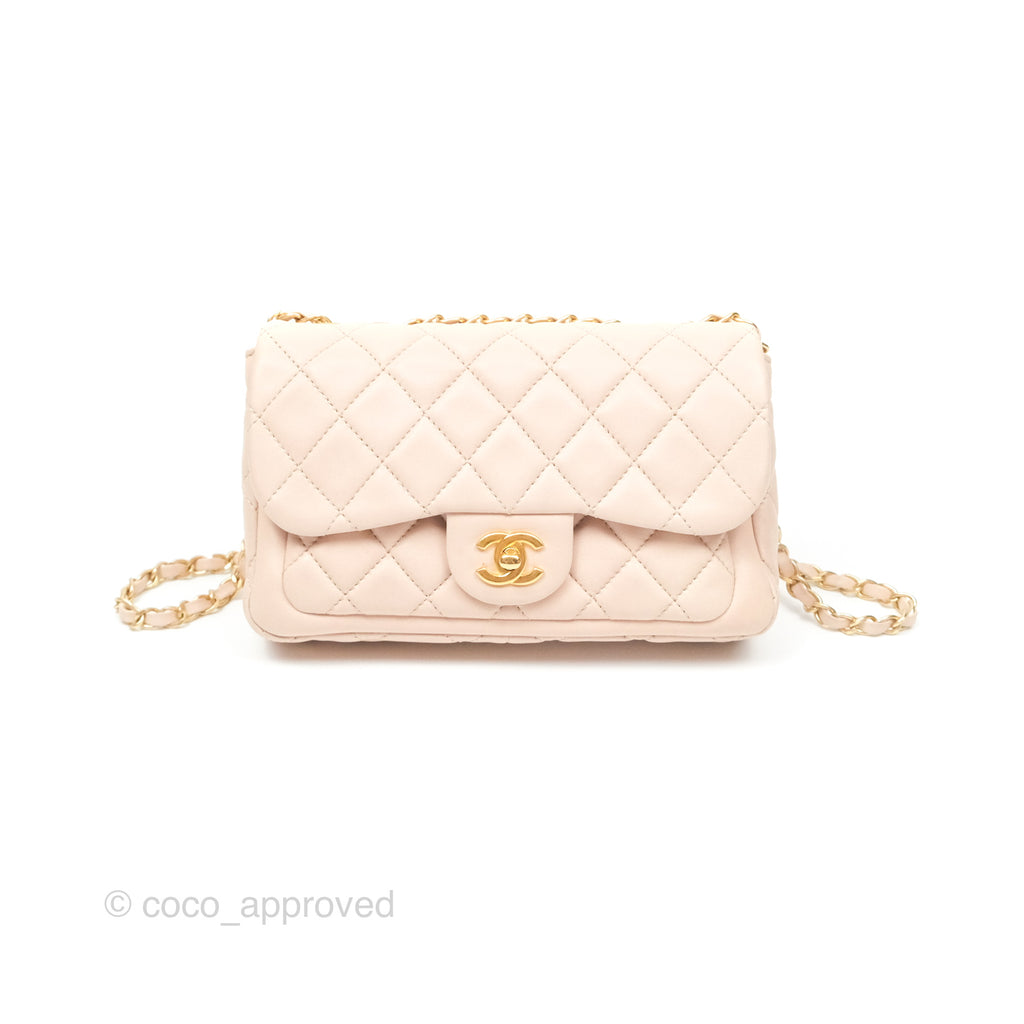 Chanel Flap Bag Pink Aged Gold Hardware