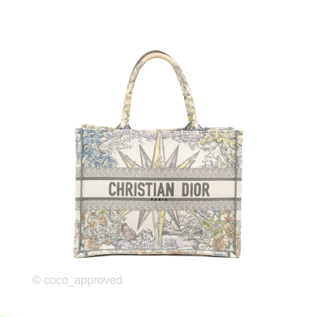 Dior Book Tote Large Bag Latte Multicolor Embroidery - Dior