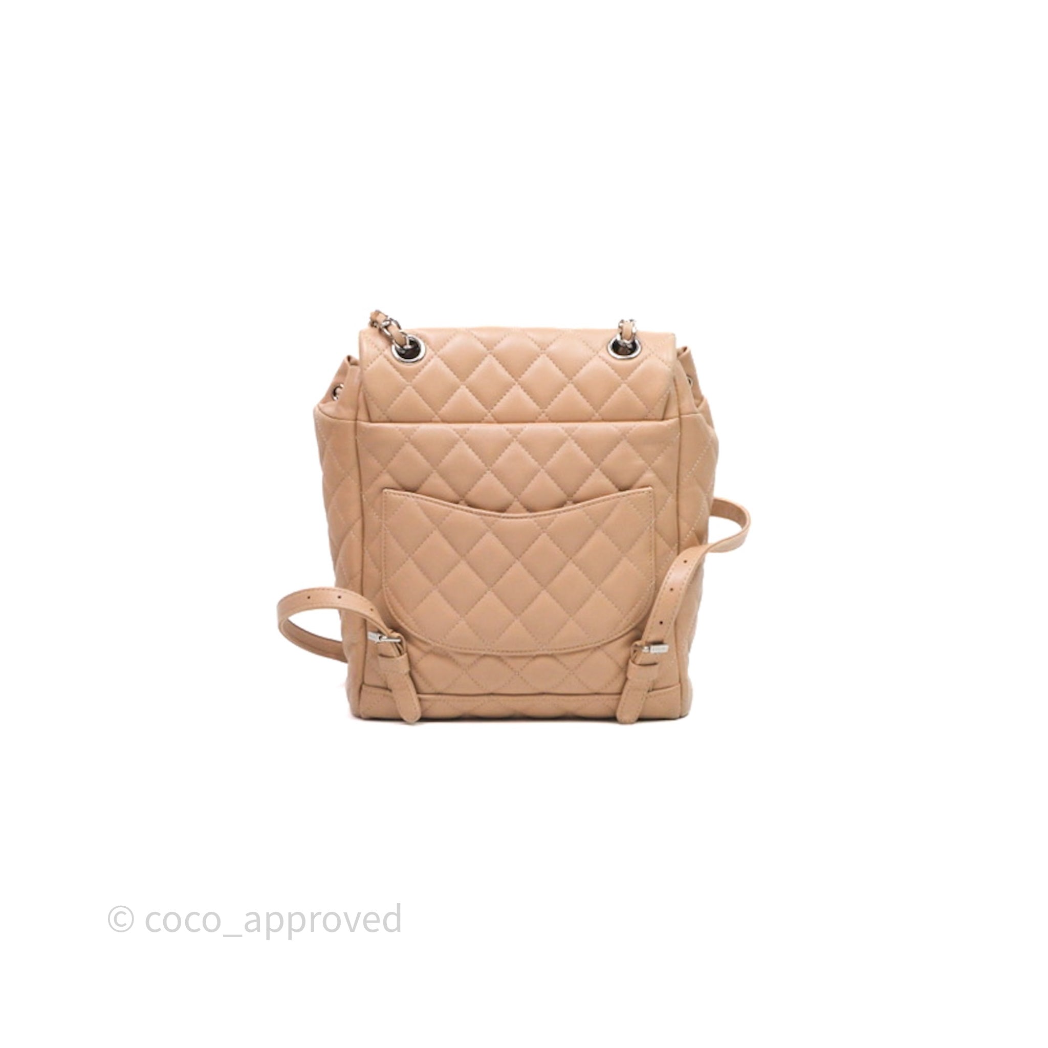 Chanel Quilted Small Urban Spirit Backpack Beige Lambskin  display picture 3