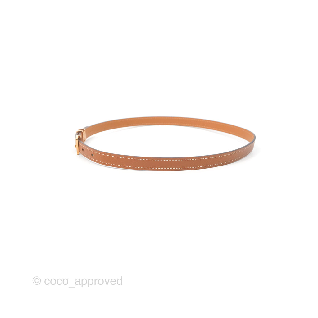 Hermès Pop H 15 Belt Epsom Gold Rose Gold Hardware