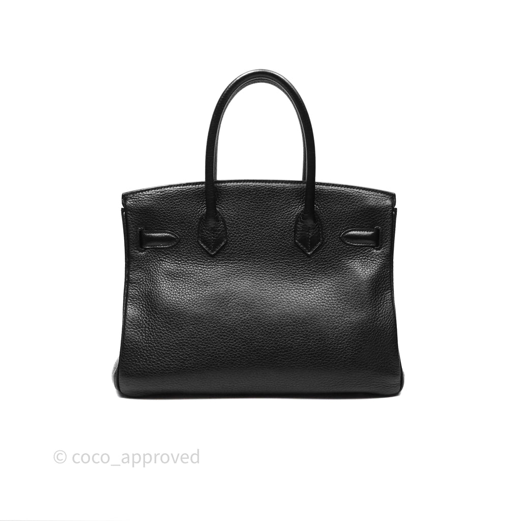 Hermès Birkin 30 Retourne Noir 89 Clemence Gold Hardware