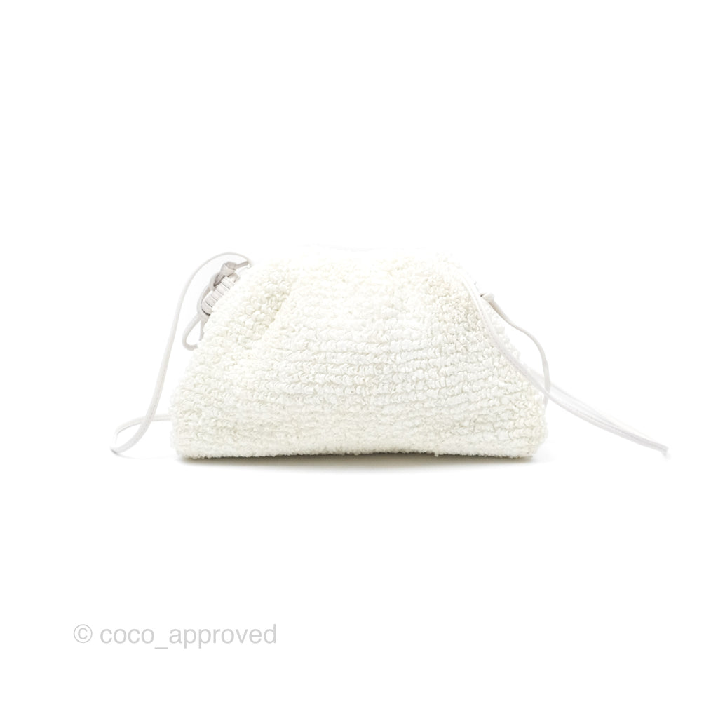 Bottega Veneta The Mini Pouch Boucle Raffia White