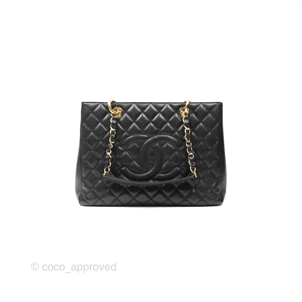 Chanel GST Black Caviar Gold Hardware