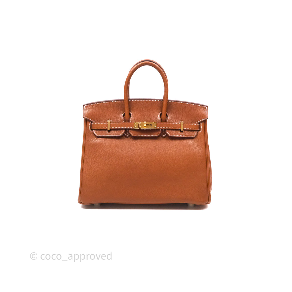 Hermès Birkin 25 Retourne Fauve 34 Barenia Gold Hardware