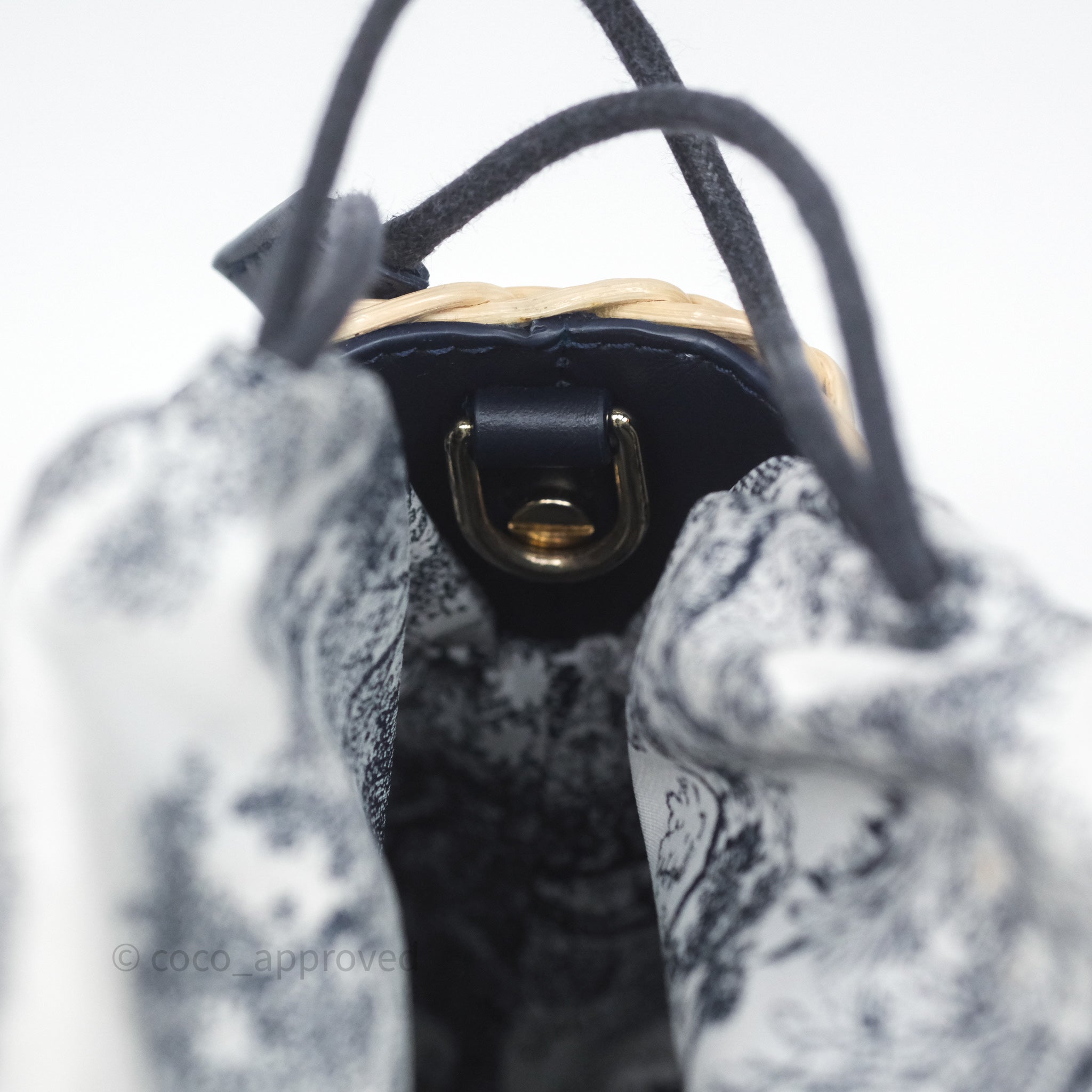 Christian Dior Dioriviera Medium Lady D-Joy Bag Natural Rattan and