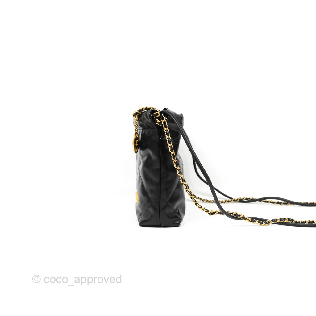 Chanel 22 Small Shoulder Bag In Black - D' Borse Boutique