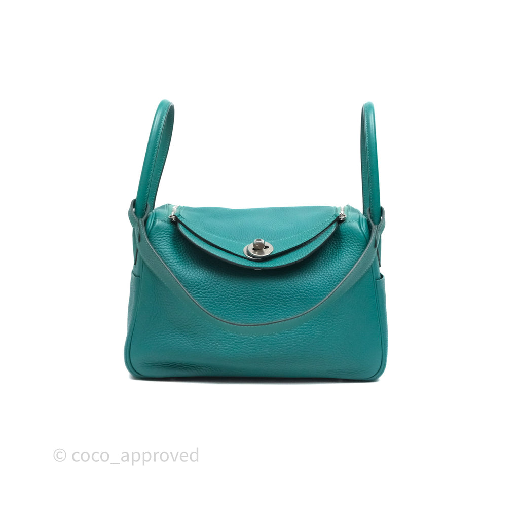 Hermès Lindy 26 Vert Verone U1 Clemence Palladium Hardware