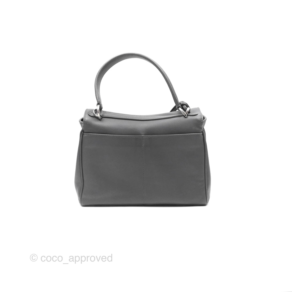 Balenciaga Rodeo Mini in Grey Smooth Calfskin Antique Silver Hardware