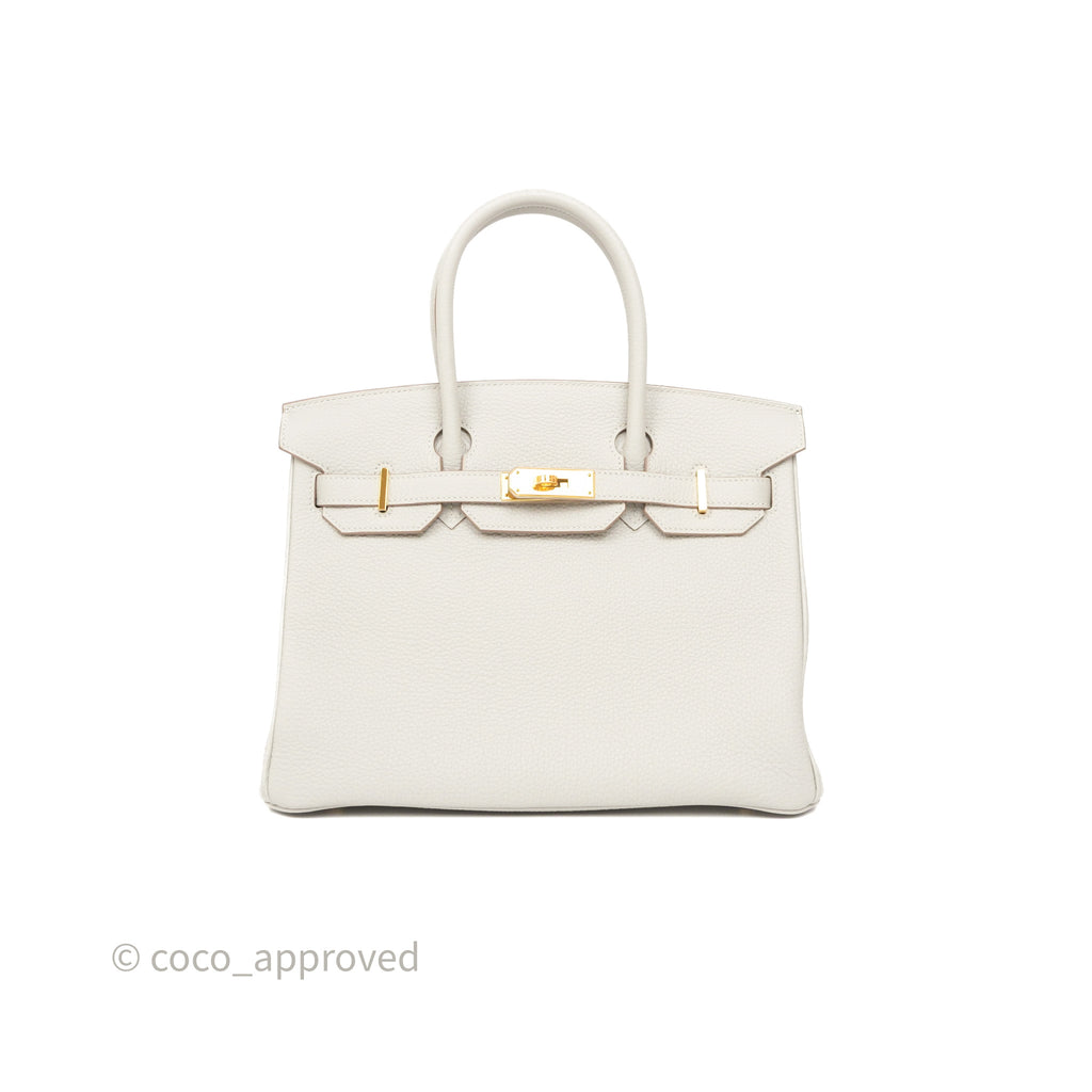 Hermès Birkin 30 Retourne Gris Perle 80 Togo Gold Hardware