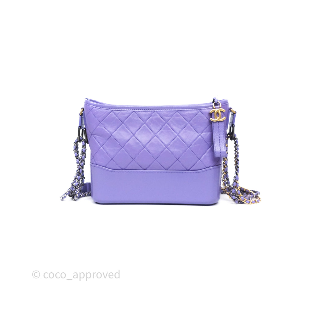Chanel Quilted Medium Gabrielle Purple Aged Calfskin