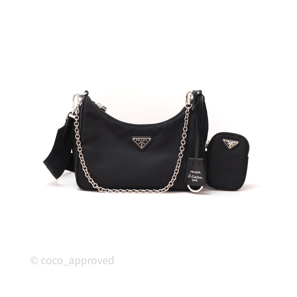 Prada Nylon Re-Edition 2005 Shoulder Bag Black