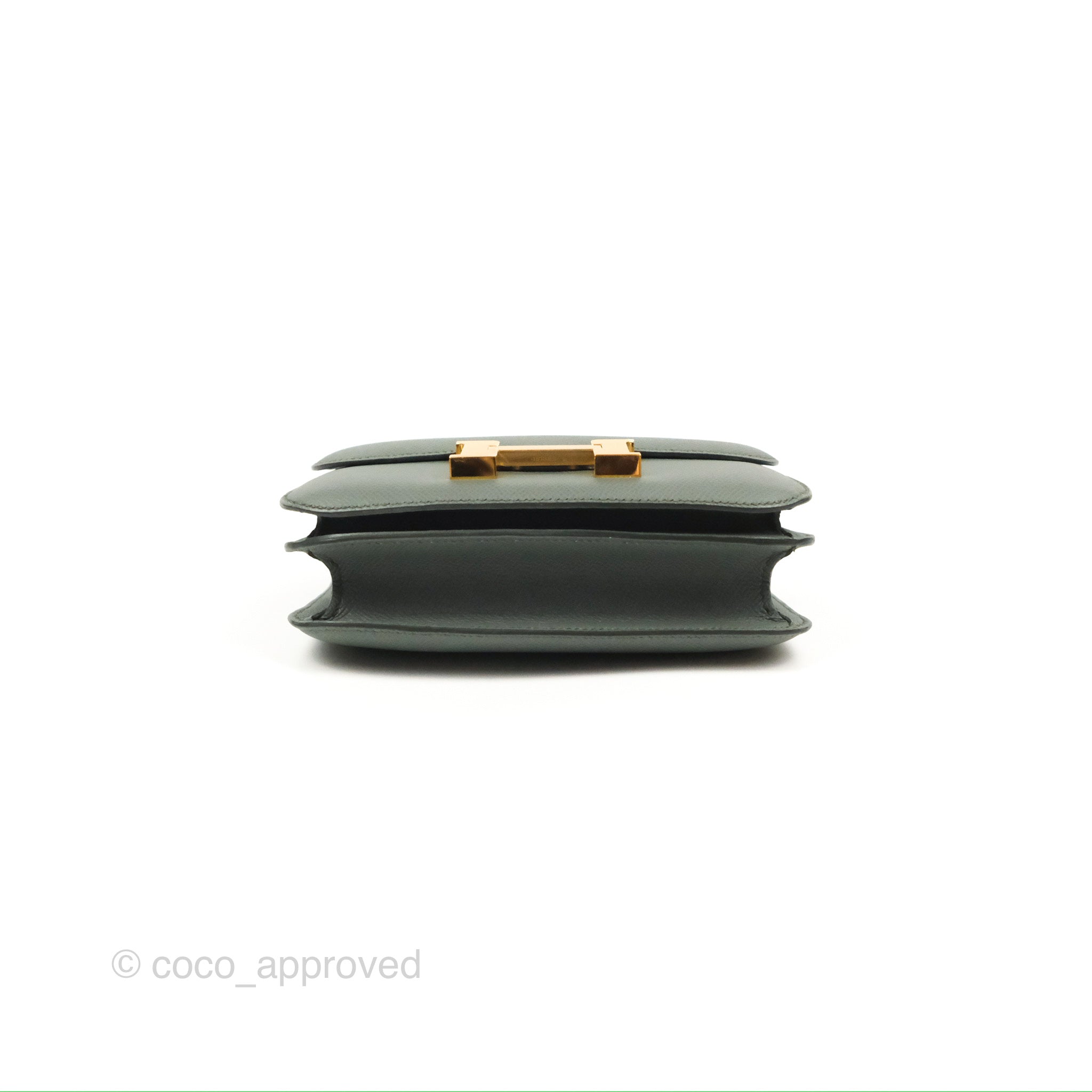 Hermes Constance Mini 18 Bag Vert Amande Gold Hardware Epsom Leather –  Mightychic