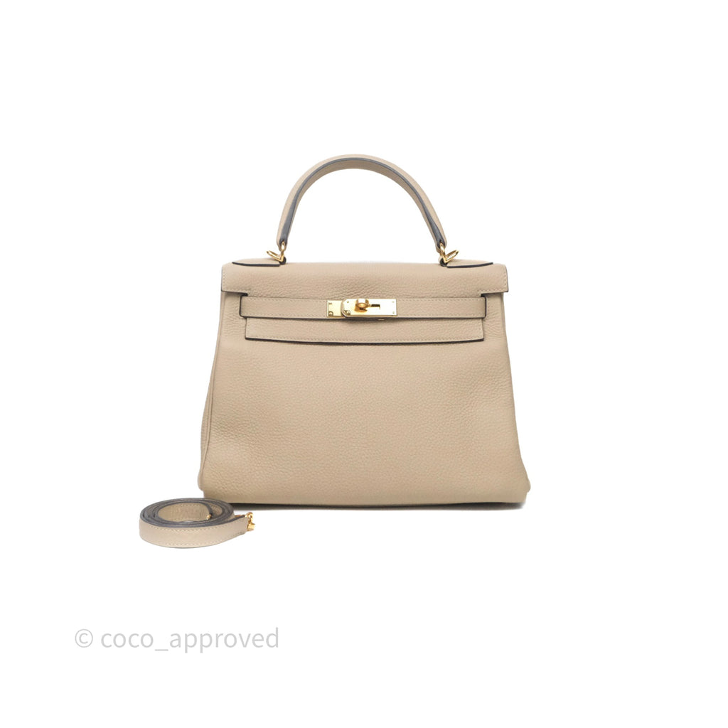 - DM/Email To Purchase - Hermè Kelly 28 Trench S2 Togo Gold Hardware