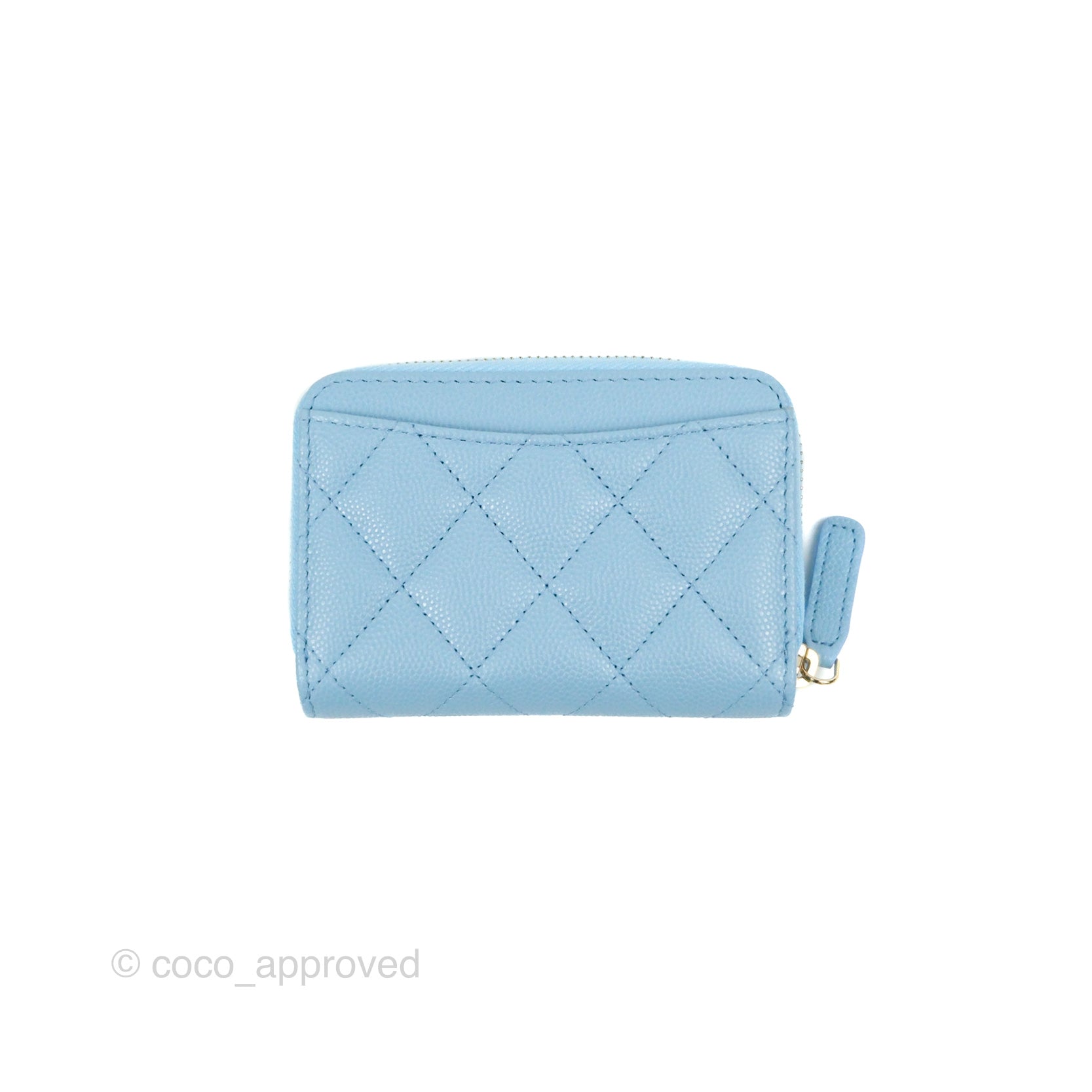 CHANEL, Bags, Chanel Zip Around Wallet Blue