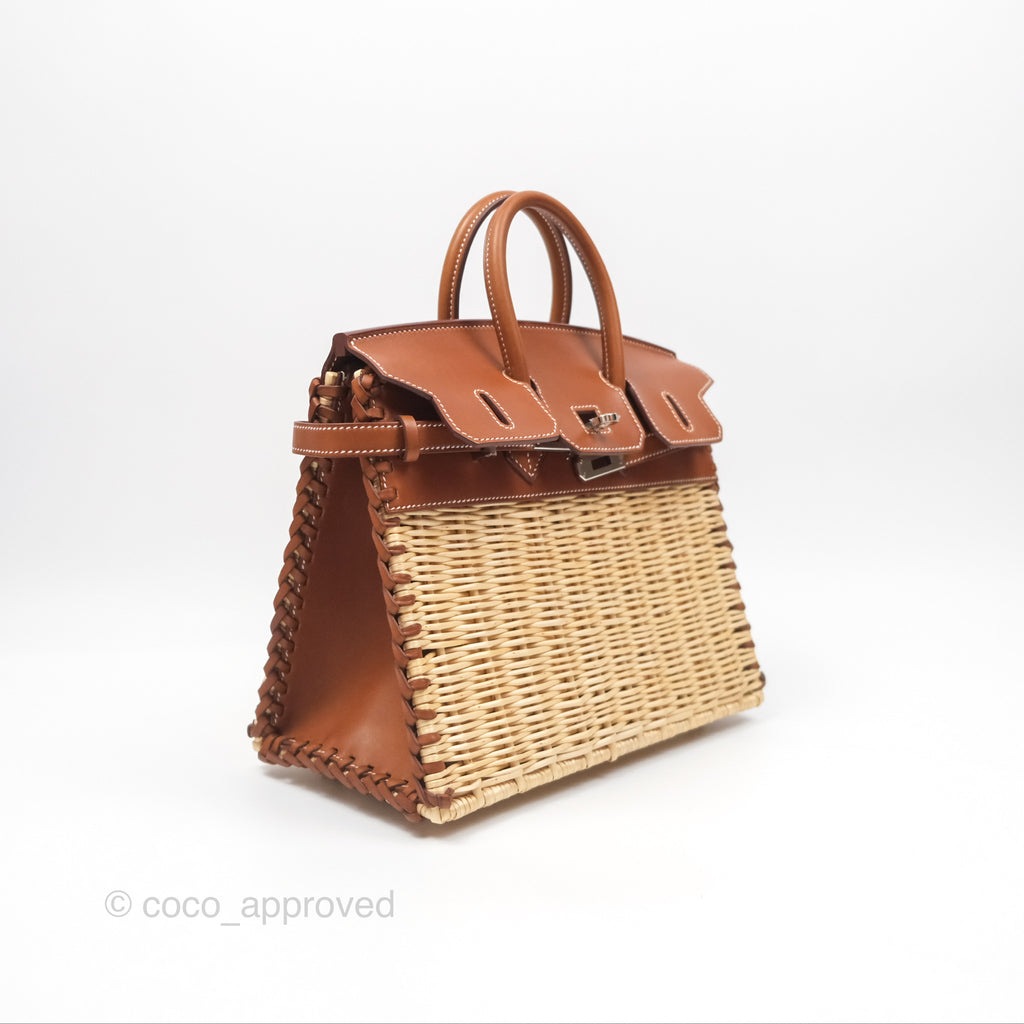 Hermès Birkin Picnic 25 Osier/ Barenia Naturel 27/ Fauve 34 Palladium Hardware