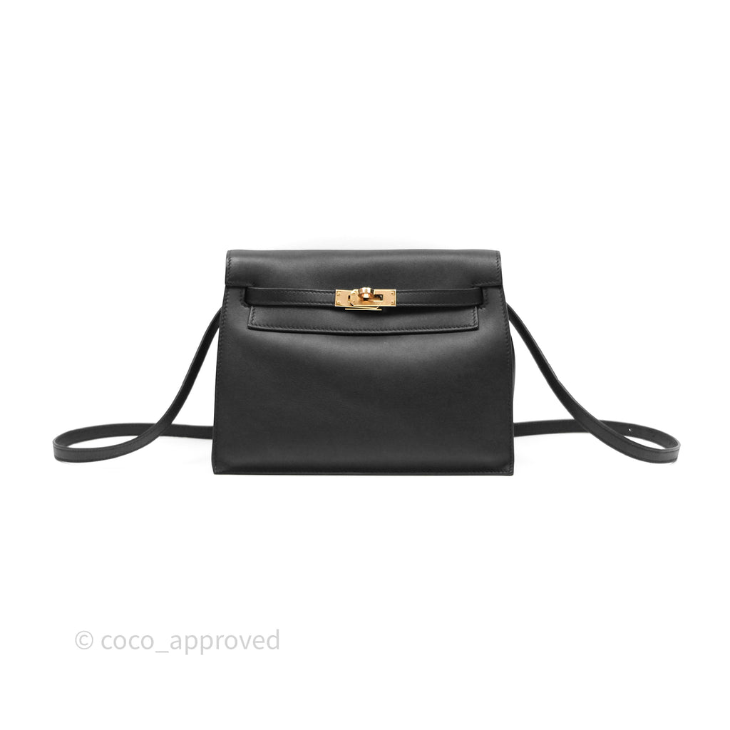 Hermès Kelly Danse II Bag Black Noir 89 Swift Gold Hardware