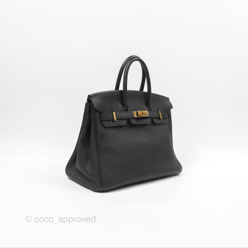 Hermès Retourne Birkin 35 Noir Togo Gold Hardware