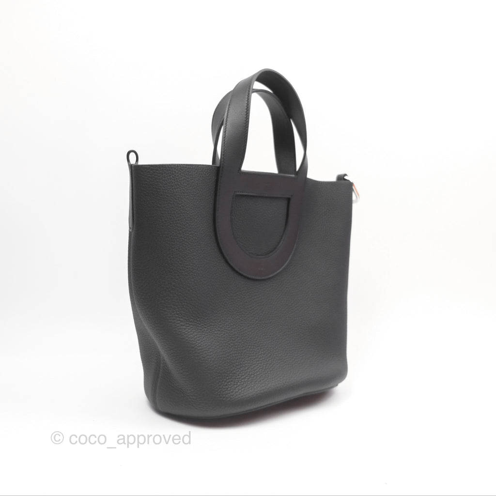 Hermès In-The-Loop 23 Noir 89 Clemence Palladium Hardware